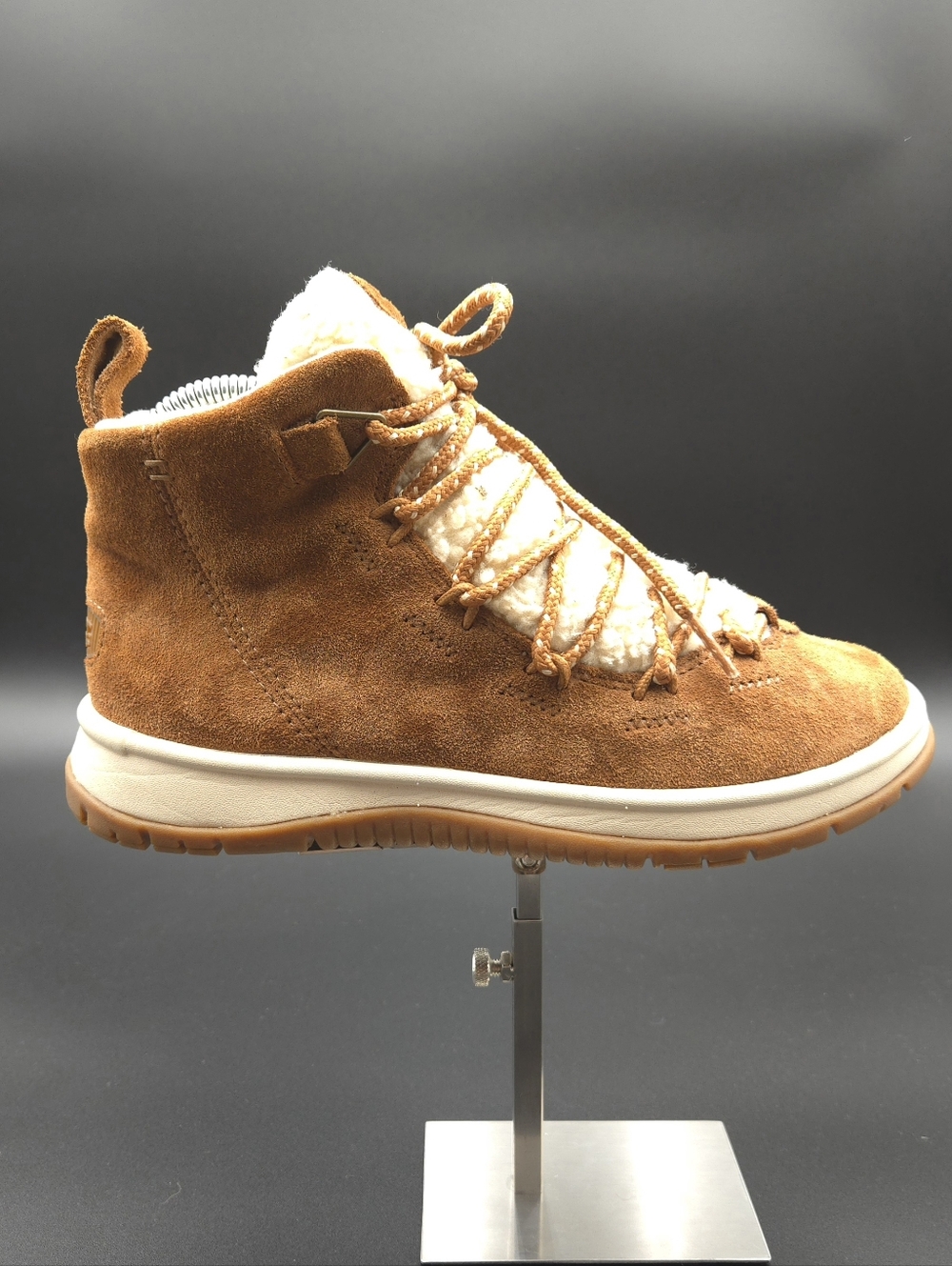 UGG Lakesider Heritage Suede Sneaker Boot Chestnut Size 6 - Picture 4 of 10